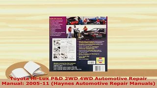 PDF  Toyota HiLux PD 2WD 4WD Automotive Repair Manual 200511 Haynes Automotive Repair Download Online