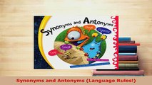 Download  Synonyms and Antonyms Language Rules Read Full Ebook
