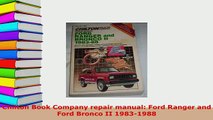 PDF  Chilton Book Company repair manual Ford Ranger and Ford Bronco II 19831988 Download Full Ebook
