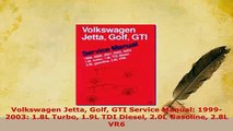 PDF  Volkswagen Jetta Golf GTI Service Manual 19992003 18L Turbo 19L TDI Diesel 20L PDF Full Ebook