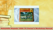 PDF  Mobylette Mopeds 196676 Owners Workshop Manual Read Online