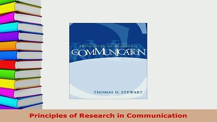 Download  Principles of Research in Communication Download Full Ebook