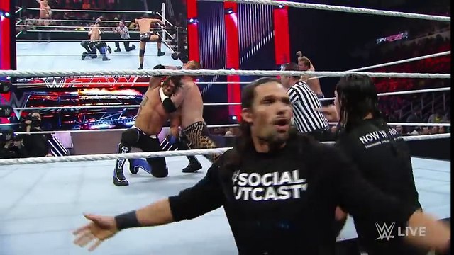 Chris Jericho & AJ Styles vs. Heath Slater & Curtis Axel Raw, February 22, 2016