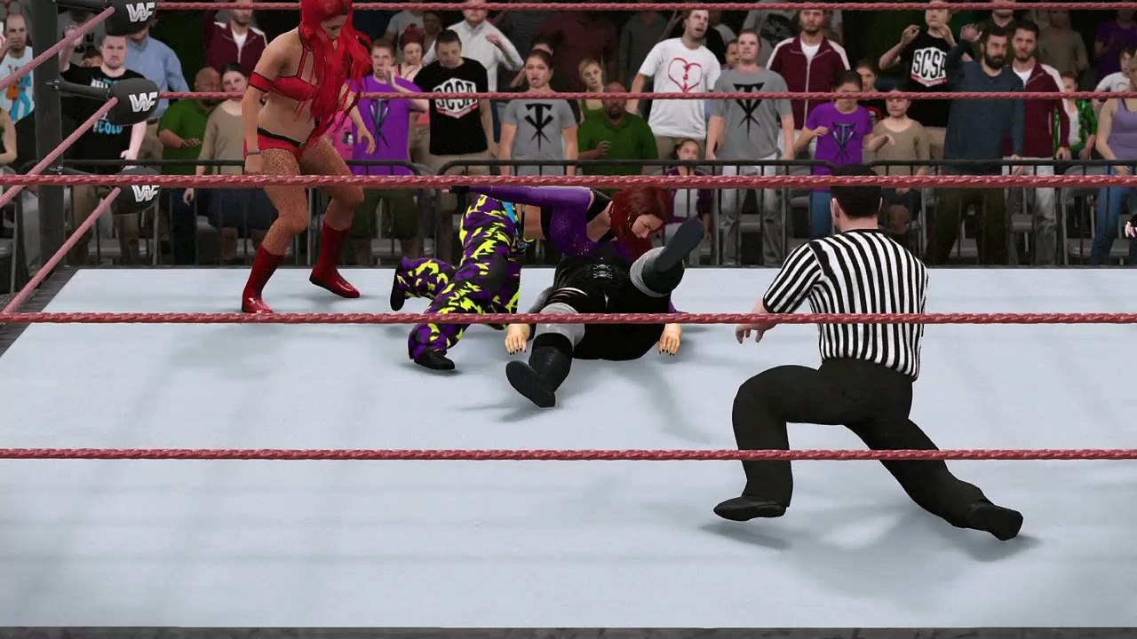 WWE 2K16 eva marie/nia jax v paige/lita
