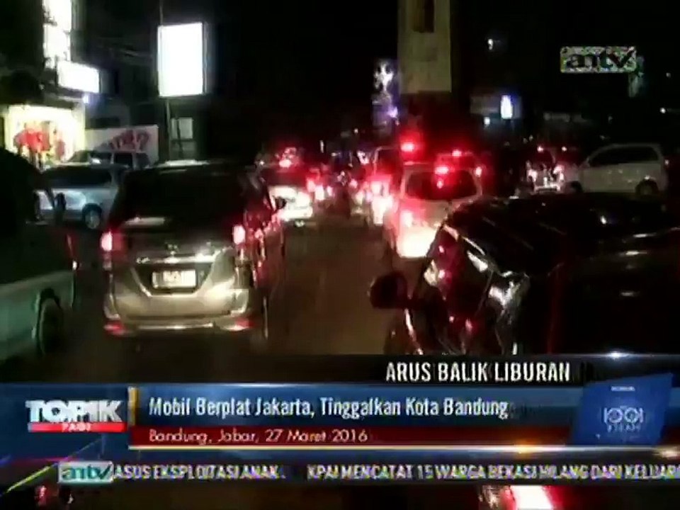Arus Balik Liburan, Mobil Ber-plat Jakarta Padati Tol