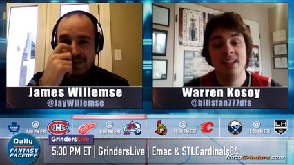 วันจินตนาการ NHL:2/27/16 DraftKings เลือกอยู่ออกจาก RotoGrinders