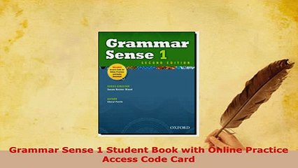 Download  Grammar Sense 1 Student Book with Online Practice Access Code Card Read Online