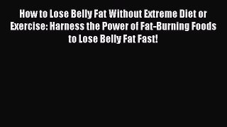 Download How to Lose Belly Fat Without Extreme Diet or Exercise: Harness the Power of Fat-Burning