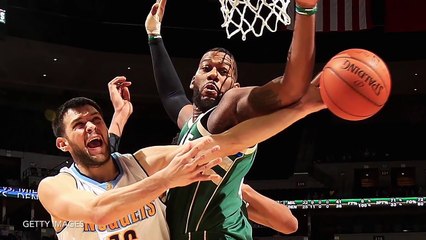 DeAndre Jordan Knees Greg Monroe in Face with Posterizing Jam