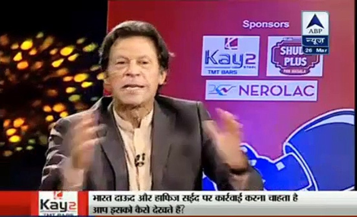 Imran Khan's Superb Response to Indian Anchor on His Question About Hafiz Saeed