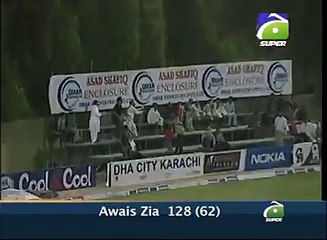 Amazing Batting of Awais Zia 128 runs in 62 balls
