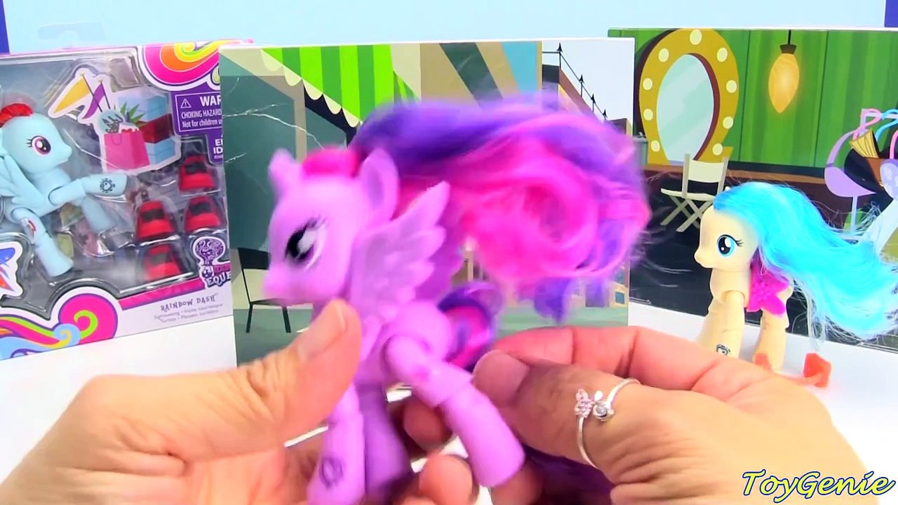 My Little Pony POSEABLE Ponies COCO Pommel, Twilight, and Rainbow Dash