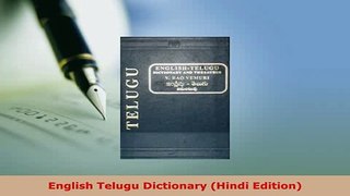 Download  English Telugu Dictionary Hindi Edition Free Books