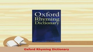 PDF  Oxford Rhyming Dictionary PDF Book Free