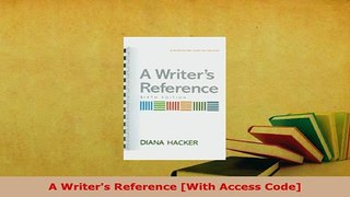 PDF  A Writers Reference With Access Code Ebook