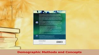 Download  Demographic Methods and Concepts Ebook