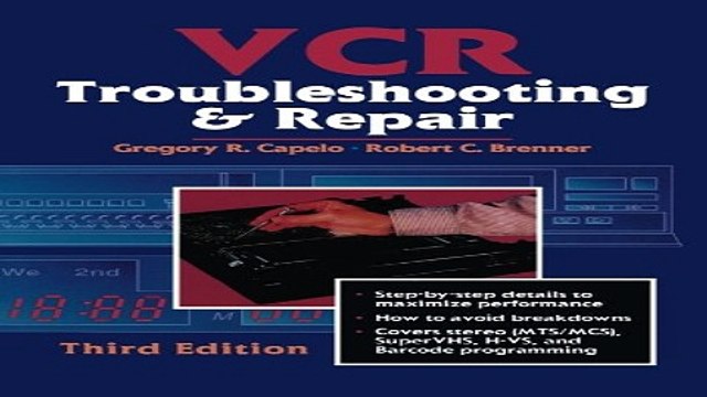 Download VCR Troubleshooting Repair Third Edition