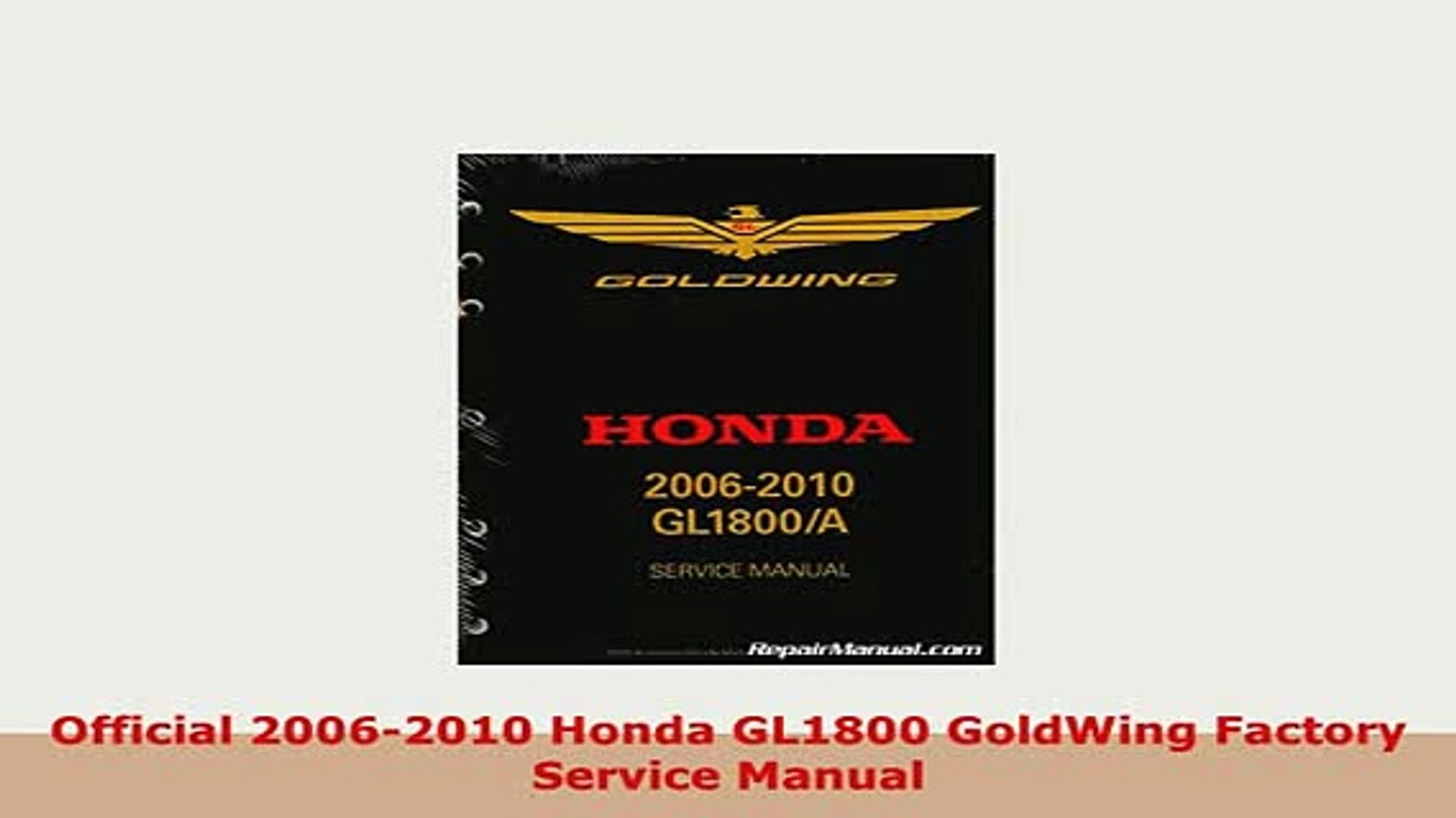 service manual honda goldwing 1800