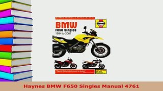 Download  Haynes BMW F650 Singles Manual 4761 Read Online