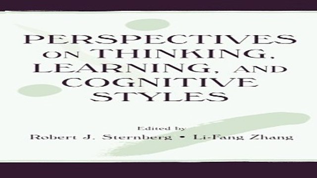 Download Perspectives on Thinking Learning and Cognitive Styles Educational Psychology Series