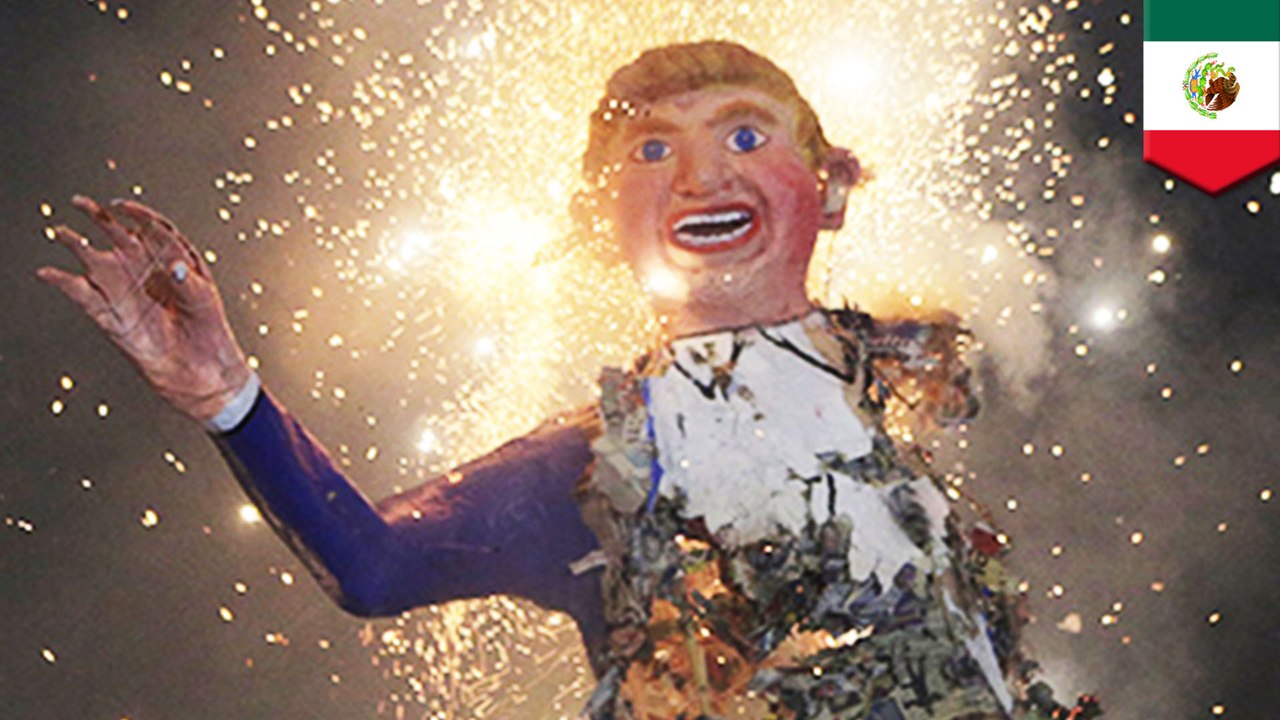 Trump burned as 'Judas' effigy in Mexico; the wall just got 10 feet taller!