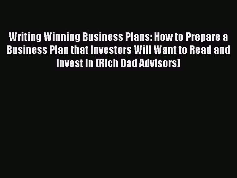 Read Writing Winning Business Plans: How to Prepare a Business Plan that Investors Will Want