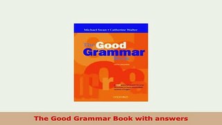 PDF  The Good Grammar Book with answers Ebook