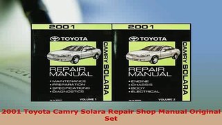 PDF  2001 Toyota Camry Solara Repair Shop Manual Original Set PDF Full Ebook