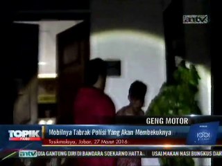 Anggota Geng Motor Tabrak Polisi yang Akan Menangkapnya