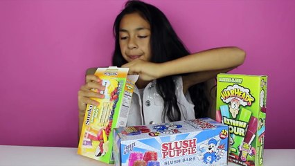 War Heads Extreme Sour Freezer Pops Slush Puppie & Smoothie Slush Bars Taste !