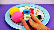 Hello Kitty Play Doh Shopkins Toy Story Cookie Monster Angry Birds Surprise Eggs StrawberryJamToys