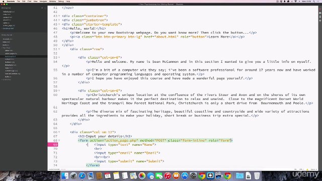 Using Forms and Input in Bootstrap->HTML,CSS