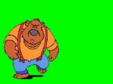 Angry Bear in green screen (audio)