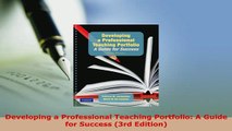 PDF  Developing a Professional Teaching Portfolio A Guide for Success 3rd Edition Download Full Ebook