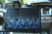 Can Yucel Airbrush - Blue Flames Finished Laptop