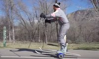 MDR: Il fait du ski avec un hoverboard en mode années 80