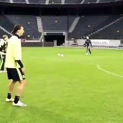 Zlatan Ibrahimovic en grande forme à l'entraînement !