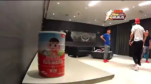 Cristiano Ronaldo shows off his keepy-uppy tennis ball skills on a Chinese TV show