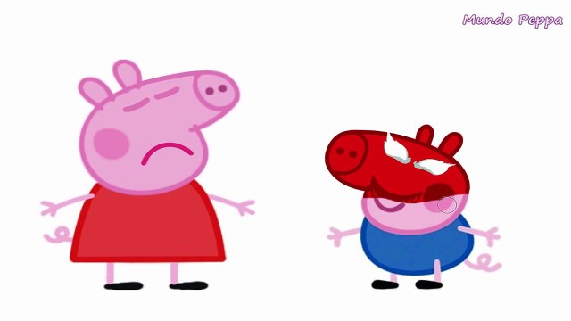Peppa Pig em Português - George Pig da Família Peppa Pig Crying Homem Aranha Spiderman v
