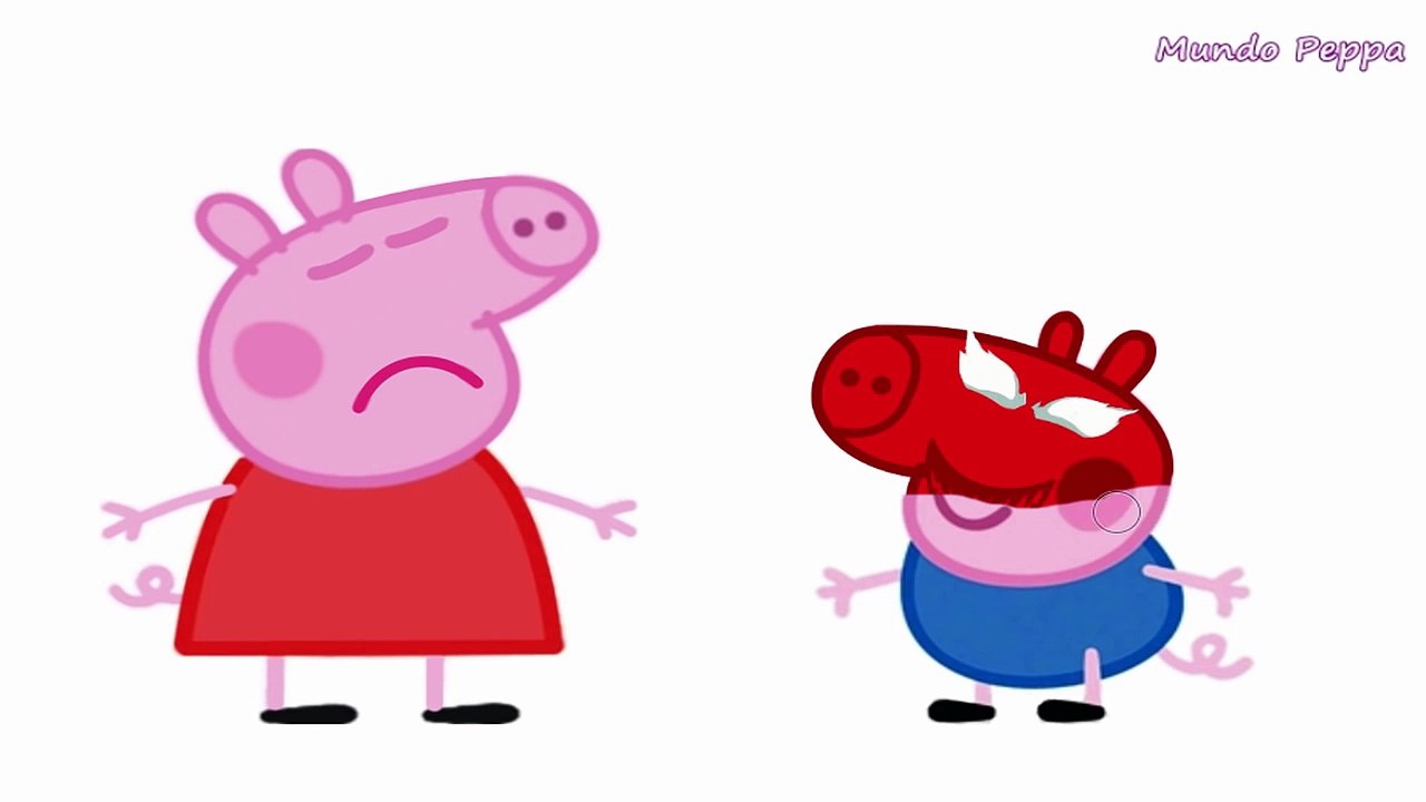 Peppa Pig em Português - George Pig da Família Peppa Pig Crying Homem Aranha Spiderman v