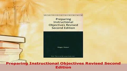 Download  Preparing Instructional Objectives Revised Second Edition PDF Full Ebook