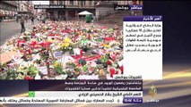 متضامنون يضعون الورود في ساحة البورصة بالعاصمة البلجيكية تضامنا مع الضحايا