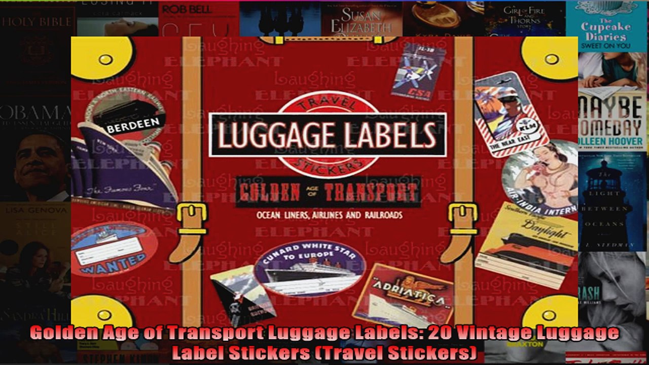 Golden Age of Transport Luggage Labels 20 Vintage Luggage Label Stickers Travel