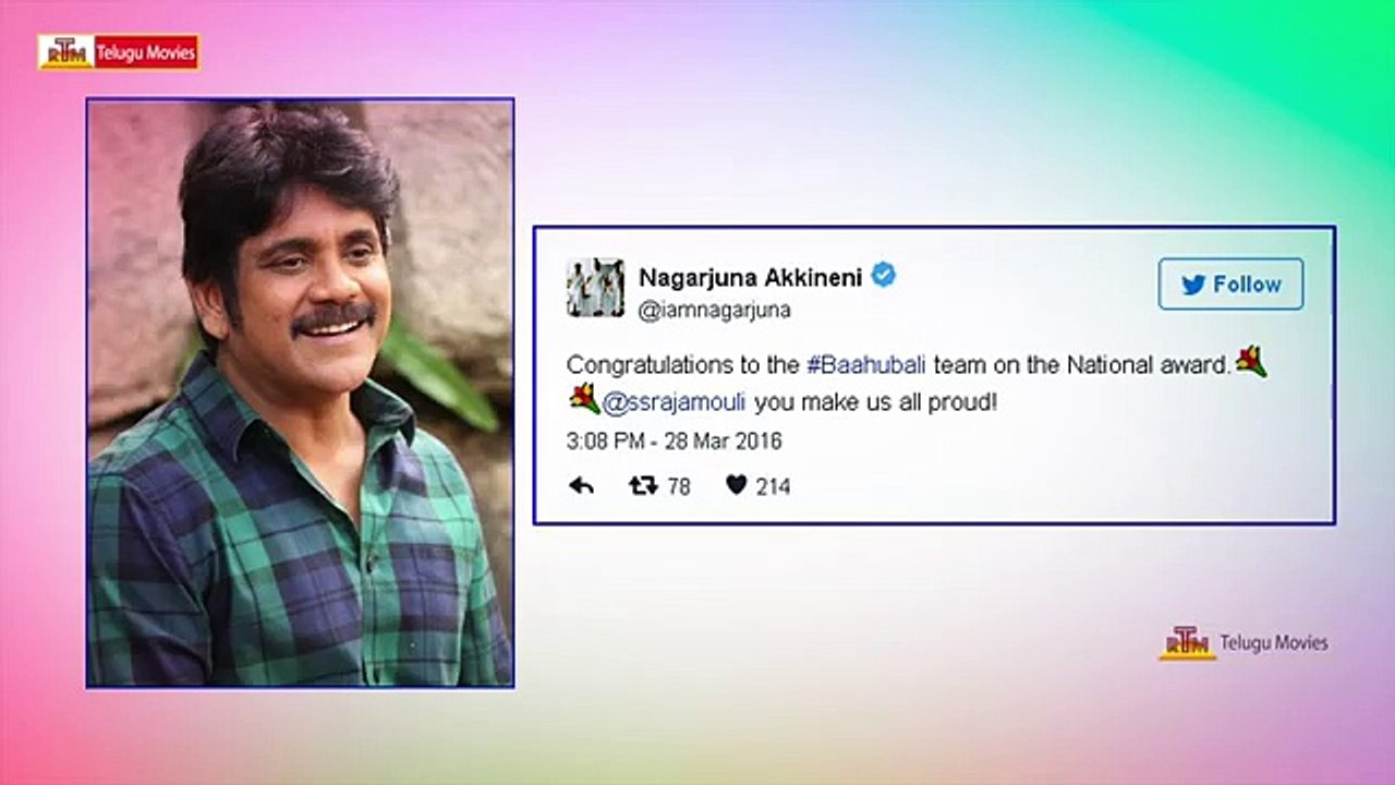 Nagarjuna Tweets About Bahubali National Award - Prabhas,Rana,Rajamouli (FULL HD)