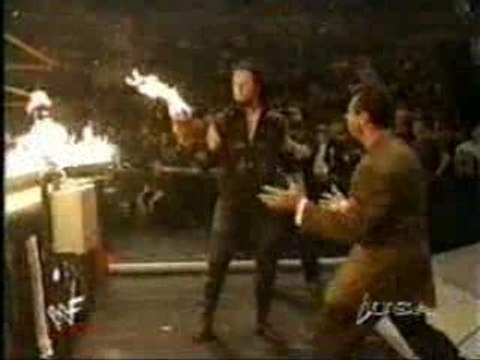Inferno-Undertaker v Kane RAW 1999-Bear on Fire