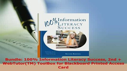 PDF  Bundle 100 Information Literacy Success 2nd  WebTutorTM ToolBox for Blackboard Download Online