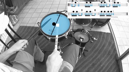 drumming colors divertissement exercice 1 apprendre la batterie en couleurs Tempo 40 la noire