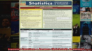 Statistics Equations  Answers Quickstudy Academic