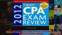 Wiley CPA Exam Review 2012 4Volume Set Wiley CPA Examination Review 4v