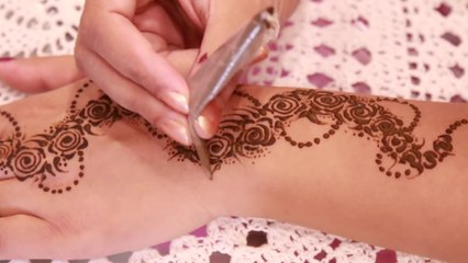 Learn Full Hand Henna Mehendi Design Step By Step  2016 - How to draw Simple floral henna design Mehendi